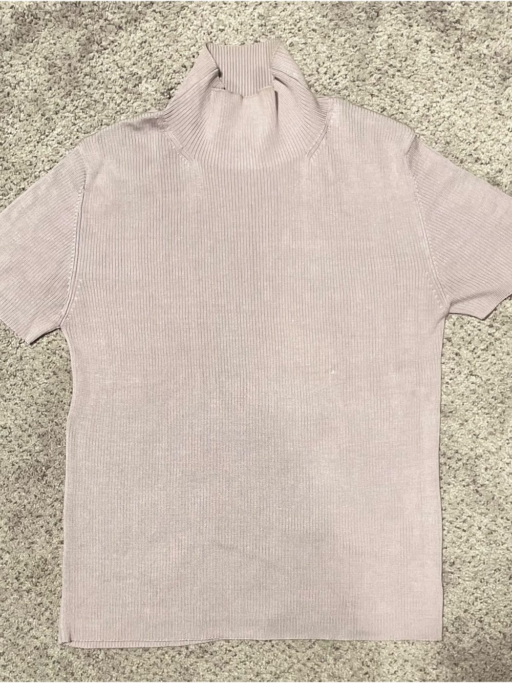 Vintage Emanuel Ungaro Ribbed Mock Neck Short Sleeve Knit Top
